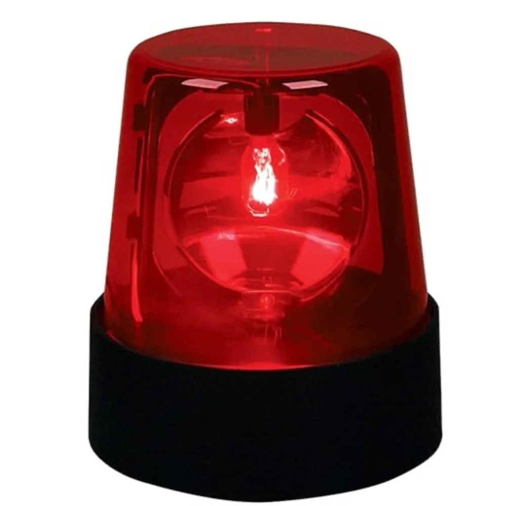 7” Red Police Beacon Light Rotating Flashing Decor Plug In AC Powered